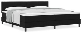 vidaXL Κρεβάτι Box Spring με Στρώμα Μαύρο 200x200 εκ Υφασμάτινο