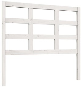 vidaXL Κεφαλάρι Κρεβατιού Λευκό 105,5 x 4 x 100 εκ. Μασίφ Ξύλο Πεύκου