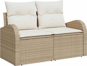 vidaXL Σετ Καναπέ 6 τμχ. Μπεζ και Κρέμα συνθετικό ρατάν