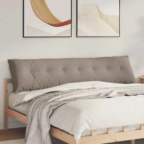 vidaXL Μαξιλάρι Πλάτης Taupe 200 x 50 εκ. Ύφασμα Μικροΐνας