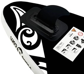 vidaXL Σανίδα SUP Φουσκωτή Σετ Μαύρη 305 x 76 x 15 εκ.