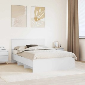 vidaXL Σκελετός Κρεβατιού Λευκό 140 x 200 cm Επεξεργασμένο ξύλο