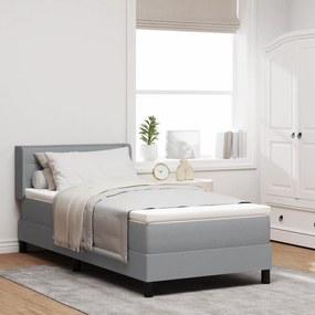 vidaXL Κρεβάτι με Στρώμα Σενίλ Γκρι 90x190 εκ.
