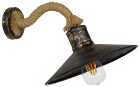 Φωτιστικό Τοίχου-Απλίκα Brasta 01131 Bronze GloboStar Metal