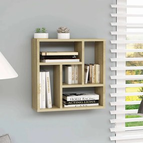 vidaXL Ραφιέρα Τοίχου Sonoma Δρυς 45 x 16 x 45 εκ. από Επεξ. Ξύλο