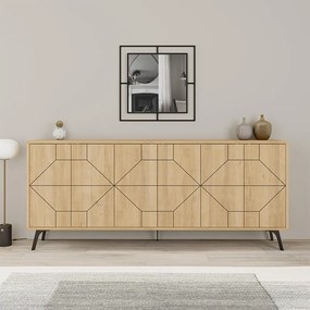 Μπουφές Dune Megapap χρώμα sapphire oak 184x35x77,4εκ.