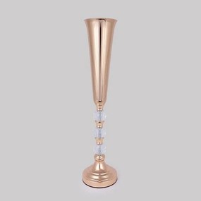 Βάζο Μεταλλικό 752-22064 14X60cm Rose Gold Estheti Home Metal