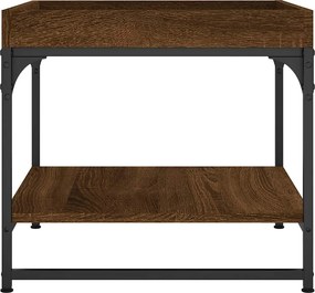 vidaXL Τραπεζάκι Σαλονιού Καφέ Δρυς 49,5x49,5x45εκ. Επεξεργ. Ξύλο
