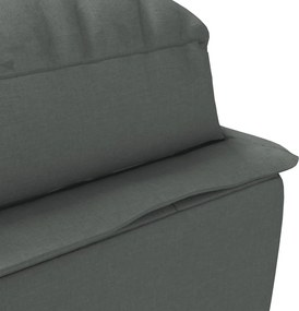 vidaXL Ανάκλιντρο Σκούρο Γκρι Υφασμάτινο με Μαξιλάρια