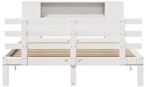 vidaXL Κρεβάτι Βιβλιοθήκη Χωρίς Στρώμα 120x200 εκ Μασίφ Ξύλο Πεύκο