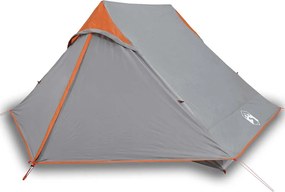 vidaXL Σκηνή Κάμπινγκ 2 Ατόμων Αδιάβροχη Γκρι