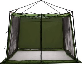 vidaXL Σετ Σκηνών Κατασκήνωσης 2 pcs Πράσινο Ταφτάς και Υφάσματα