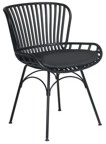 900-221 Καρέκλα Mayorka Μαύρο 57 x 53 x 81 Μαύρο Μέταλλο, Πολυπροπυλένιο (PP), 1 Τεμάχιο