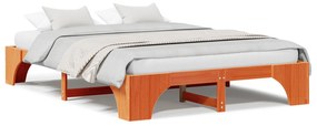 vidaXL Κρεβάτι Καφέ Ξύλο 160 x 200 cm Ανθεκτικό Μινιμαλιστικό Κρεβάτι