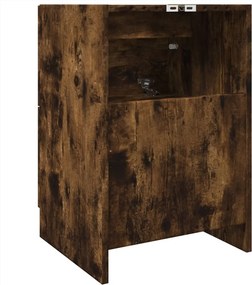 vidaXL Ντουλάπι Νιπτήρα Καπνιστή Δρυς 40x37x59 εκ. Επεξεργ. Ξύλο