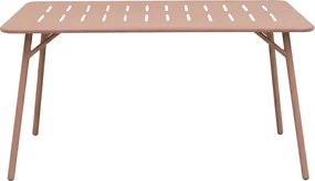 Τραπέζι Moraja pakoworld terracotta μέταλλο 140x80x72εκ