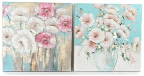 Καμβάς DKD Home Decor Τζίντζερ Καμβάς 99,5 x 3,5 x 99,5 cm (2 Τεμάχια)