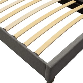 Κρεβάτι Mago pakoworld ύφασμα ανθρακί 100x200εκ