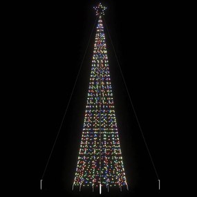 vidaXL Χριστουγεννιάτικο δέντρο LED με καρφιά 1534 LED πολύχρωμα 500cm