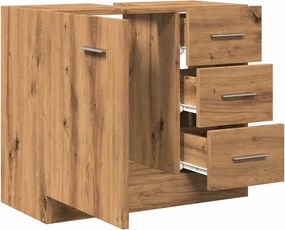 vidaXL Ντουλάπι Νιπτήρα Αρτισιανή Δρυς 63x30x54 εκ Επεξεργασμένο Ξύλο