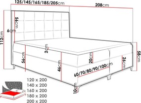 Επενδυμένο κρεβάτι Snake-Gkri-120 x 200