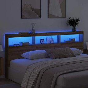vidaXL Κεφαλάρι Artisan Oak 220 x 17 x 102 cm Επεξεργασμένο ξύλο