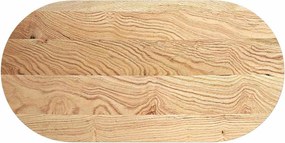 vidaXL Επιτραπέζια επιφάνεια 120x60x4 εκ. από Μασίφ Ξύλο Δρυός Οβάλ