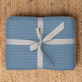 Κουβέρτα Πικέ Υπέρδιπλη (250x240) Palamaiki Marcie Μπλε