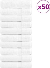 vidaXL Χειροπετσέτες Premium SOLUND 50 τεμ. Λευκό 50x100 εκ. 600 γρ./μ²