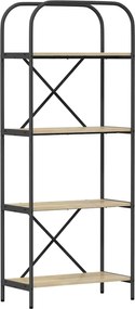 vidaXL Ράφι Βιβλίων Δρύς Sonoma 60 x 30 x 146 εκ Επεξεργασμένο ξύλο