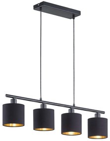 Φωτιστικό Οροφής - Ράγα Tommy R30334079 4xE14 28W 75x150cm Black Mat RL Lighting Μέταλλο