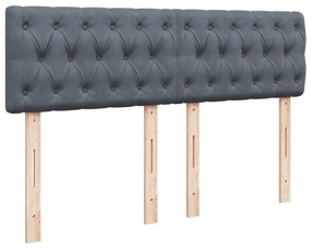 ΚΡΕΒΑΤΙ BOXSPRING ΜΕ ΣΤΡΩΜΑ ΣΚΟΥΡΟ ΓΚΡΙ 160X200 ΕΚ. ΒΕΛΟΥΔΙΝΟ 3287789