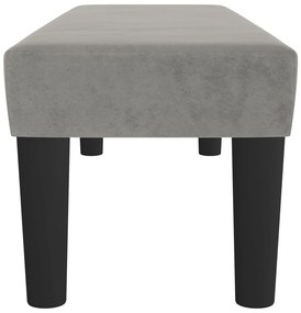 vidaXL Πάγκος Ανοιχτό Γκρι 100x30x30 εκ. Βελούδινος