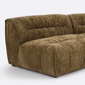 Τριθέσιος αρθρωτός καναπές από flame chenille, SWEETY