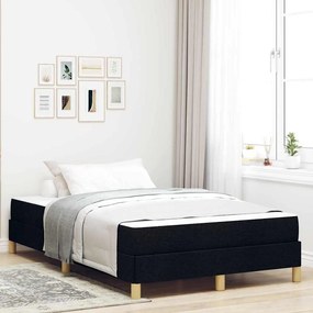vidaXL Κρεβάτι με ελατήρια Μαύρο, Καφέ 120 x 190 cm