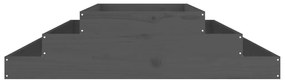 Ζαρντινιέρα Γκρι 110 x 110 x 27 εκ. από Μασίφ Ξύλο Πεύκου - Γκρι