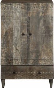 vidaXL Highboard 60x33x100 cm μασίφ ξύλο Mango
