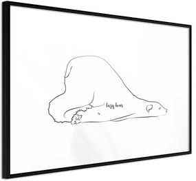 Αφίσα - Resting Polar Bear - 60x40 - Μαύρο - Χωρίς πασπαρτού