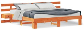 vidaXL Σκελετός Κρεβατιού με συρτάρι Καφέ 180 x 200 εκ. Μασίφ ξύλο