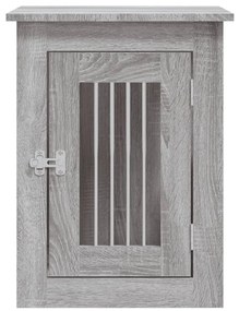 vidaXL Κλουβί Σκύλου Γκρι Sonoma 45x62x59 εκ. από Επεξεργ. Ξύλο