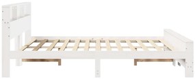 vidaXL Σκελετός Κρεβατιού Λευκό 200 x 200 cm Μασίφ ξύλο πεύκου