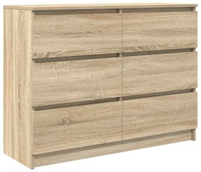 vidaXL Sideboard Sonoma Oak 100x35x76 cm Κατασκευασμένο ξύλο