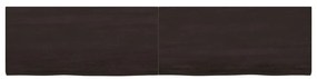 vidaXL Ράφι Τοίχου Σκούρο Καφέ 220x50x(2-4) εκ. Επεξ. Μασίφ Ξύλο Δρυός
