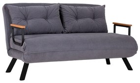 Καναπές κρεβάτι PWF-0546 pakoworld 2θέσιος ύφασμα ανθρακί-μαύρο 133x78x78εκ - Ύφασμα - 071-001218