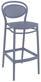 ΣΚΑΜΠΟ ΜΑΡΣΕΛ 75εκ. DARK GREY ΠΟΛ/ΝΙΟΥ 45Χ52Χ106εκ.