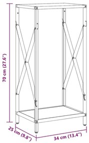 Ράφι για καυσόξυλα Λευκό 34x25x70 cm Ατσάλι ψυχρής έλασης - Λευκό