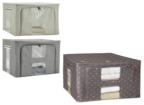 Κουτί Αποθήκευσης Non Woven Με Παράθυρο 72lt 50x40x36cm Σε 3 Σχέδια