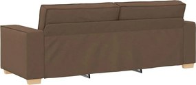 vidaXL 3-Θέσιος καναπές Καφέ 220 cm ύφασμα