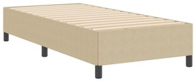 vidaXL Κρεβάτι Φωτεινό Πράσινο Γκρι 90x190 εκ. Καπιτονέ Ύφασμα