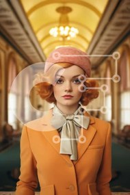 Intra Συλλεκτικό Ξύλινο Παζλ Plywood 4mm - Μοντέρνα νεαρή γυναίκα σε κομψό εσωτερικό Σε Ξύλινο Κουτί - Διαστάσεις Puzzle: 10x10 cm – 25 κομμάτια